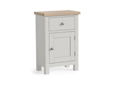 MC Grey One Door One Drawer Cupboard - metal handles